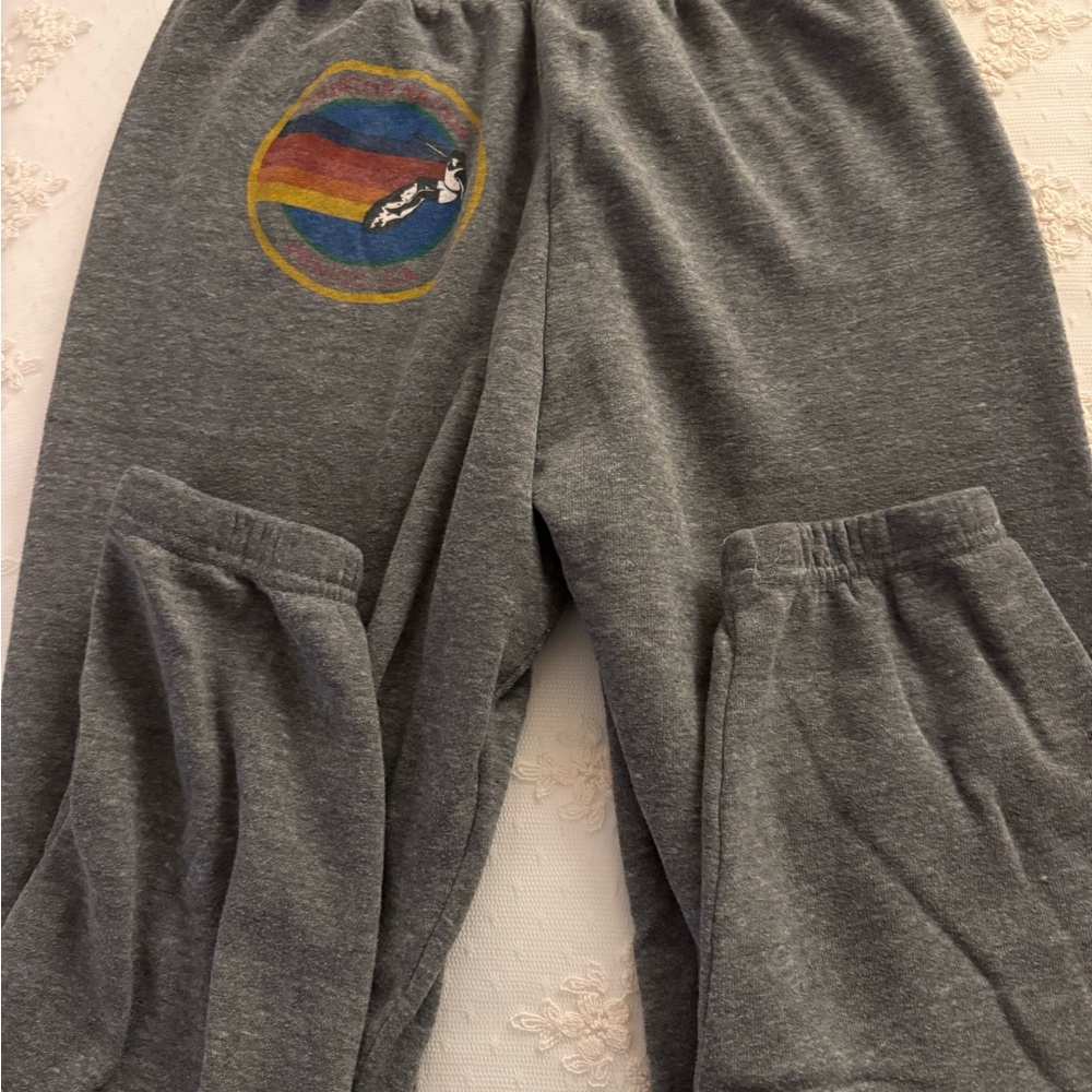 Gray  Jogger Pants with Rainbow Patch